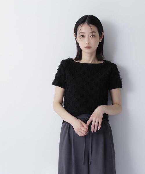 NATURAL BEAUTY BASIC(ナチュラルビューティーベーシック)の「◇フリンジコンパクトニット(ニット/セーター・レディース・オフホワイト/グレー/ブラック・FREE)」の7枚目の写真