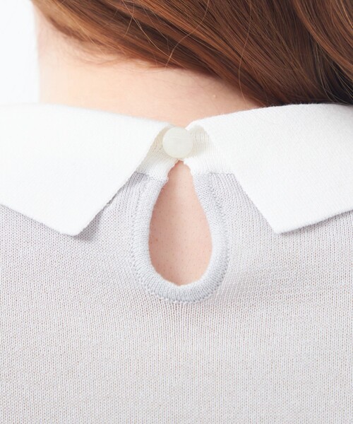 セール】【Bicolor Knit Polo（バイカラーニットポロ）】ハーフ