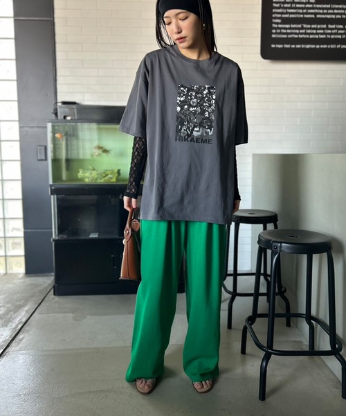 スウェットタックワイドパンツ セール】【UNISEX】 カラー タック ワイドパンツ（スウェット