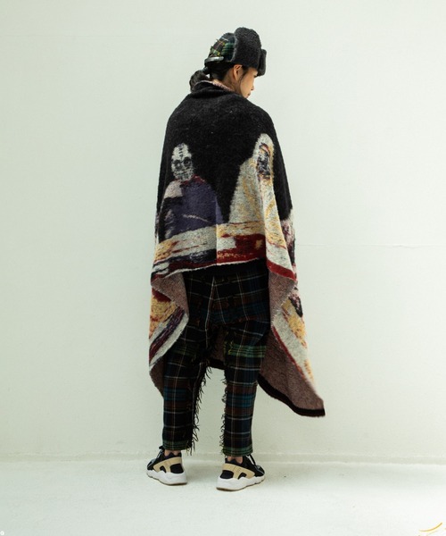 STOF(ストフ)の「STOF/ストフ/STAR MOHAIR KNIT BLANKET(ストール/ショール・メンズ・ブラック/ブルー・FREE)」の9枚目の写真