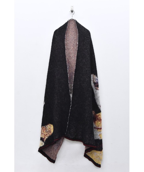 STOF(ストフ)の「STOF/ストフ/STAR MOHAIR KNIT BLANKET(ストール/ショール・メンズ・ブラック/ブルー・FREE)」の12枚目の写真