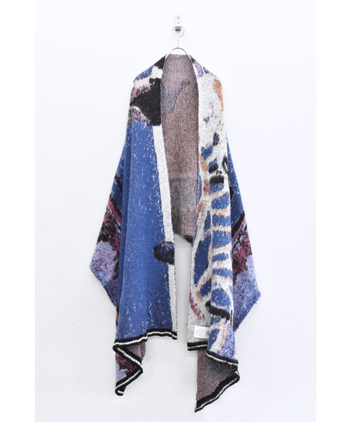 STOF(ストフ)の「STOF/ストフ/STAR MOHAIR KNIT BLANKET(ストール/ショール・メンズ・ブラック/ブルー・FREE)」の15枚目の写真
