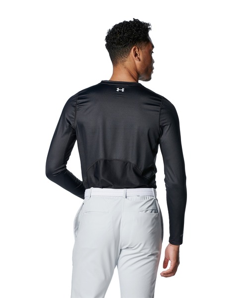 UNDER ARMOUR(アンダーアーマー)の「UAアイソチル フィッティド ロングスリーブ Vネックシャツ(ゴルフ/メンズ)(Tシャツ/カットソー・メンズ・ブラック・S/M/XL/L/2XL)」の7枚目の写真