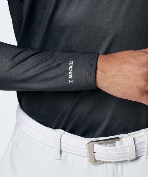 UNDER ARMOUR(アンダーアーマー)の「UAアイソチル フィッティド ロングスリーブ Vネックシャツ(ゴルフ/メンズ)(Tシャツ/カットソー・メンズ・ブラック・S/M/XL/L/2XL)」の3枚目の写真