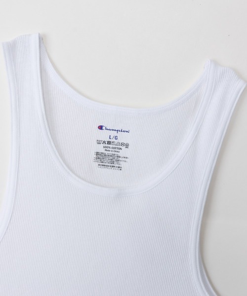Champion（チャンピオン）の「【Champion/チャンピオン】メンズ 【2枚組】Aシャツ（タンクトップ・メンズ・チャコール/ホワイト/ブラック/ヘザーグレー・MEDIUM/LARGE/X-LARGE）」の7枚目の写真