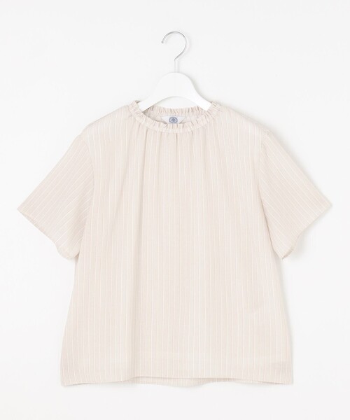 J.PRESS Ladies(J.プレス レディス)の「【洗える】シアーストライプ&チェック ブラウスライク カットソー(Tシャツ/カットソー・レディース・ホワイト系1/グレー系3/ベージュ系1/ダークブラウン系3・SMALL)」の20枚目の写真