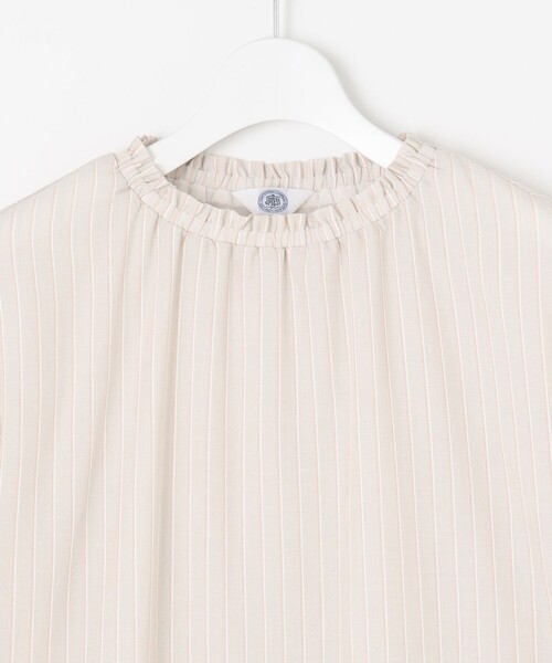 J.PRESS Ladies(J.プレス レディス)の「【洗える】シアーストライプ&チェック ブラウスライク カットソー(Tシャツ/カットソー・レディース・ホワイト系1/グレー系3/ベージュ系1/ダークブラウン系3・SMALL)」の22枚目の写真