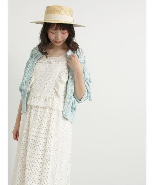 TSUHARU by Samansa Mos2（ツハルバイサマンサモスモス）の「【WEB限定 Sサイズ】オーバーレースキャミワンピース（ワンピース・レディース・ブルー/キナリ/ブラック・M/S）」の22枚目の写真