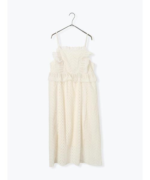 TSUHARU by Samansa Mos2（ツハルバイサマンサモスモス）の「【WEB限定 Sサイズ】オーバーレースキャミワンピース（ワンピース・レディース・ブルー/キナリ/ブラック・M/S）」の5枚目の写真