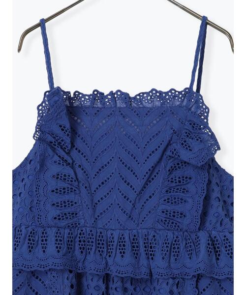 TSUHARU by Samansa Mos2（ツハルバイサマンサモスモス）の「【WEB限定 Sサイズ】オーバーレースキャミワンピース（ワンピース・レディース・ブルー/キナリ/ブラック・M/S）」の8枚目の写真