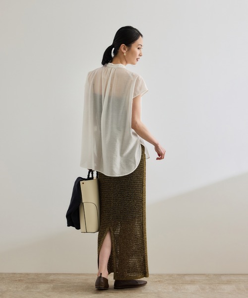 ROPE'（ロペ）の「ラメメッシュスカート/セットアップ対応（スカート・レディース・ゴールド/ブラック・38/36）」の5枚目の写真