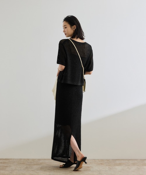 ROPE'（ロペ）の「ラメメッシュスカート/セットアップ対応（スカート・レディース・ゴールド/ブラック・38/36）」の12枚目の写真