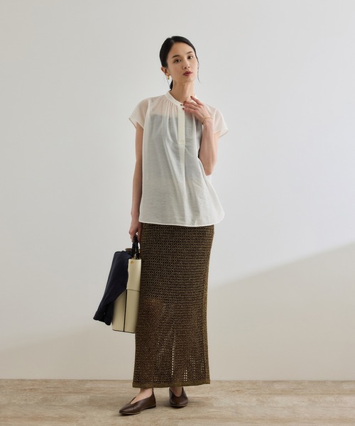 ARCHIVIO メッシュ長袖トップスとスカートのセットアップ ARCHIVIO メッシュ長袖トップスとスカートのセットアップ