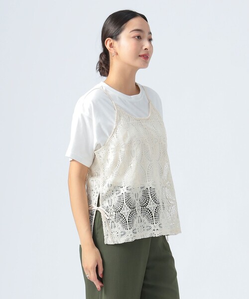 レースキャミソールビスチェ Tシャツ（セットアイテム）（T