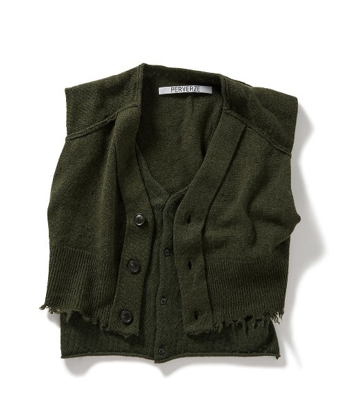 トップス PERVERSE Lambs-wool Layered Knit Vest Lambs-wool Layered Knit Vest（Tシャツ/カットソー）｜PERVERZE