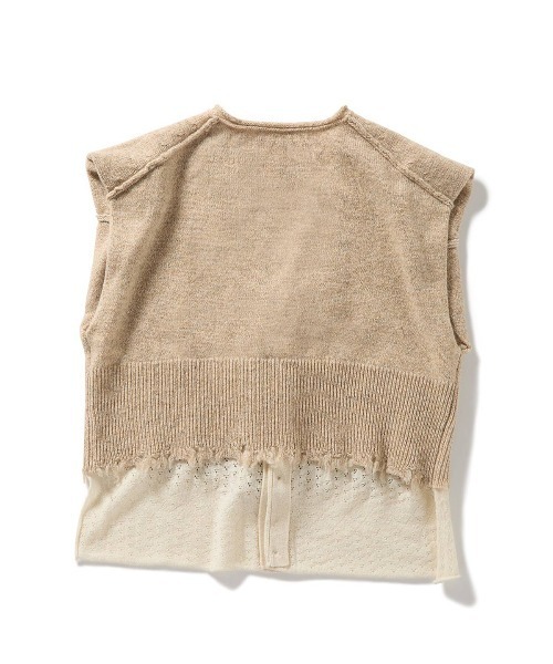 セール】Lambs-wool Layered Knit Vest（Tシャツ/カットソー