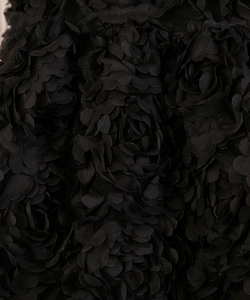 BONLECILL noir（ボンルシールノワール）の「【BONLECILL noir】フラワーチュールキャミソールビスチェ（キャミソール・レディース・ブラック/アイボリー・FREE）」の15枚目の写真