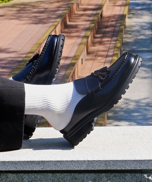 London Shoe Make（ロンドンシューメイク）の「牛革 ＋4.0㎝ タンクソール タッセルローファー ミュール / London Shoe Make Oxford and Derby 9014（ローファー・メンズ・ブラック・S/M/L）」の18枚目の写真