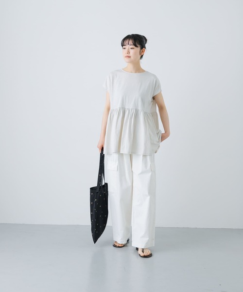 ウエストギャザーフレンチプルオーバー（Tシャツ/カットソー