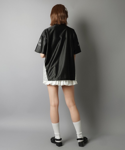 SPINNS（スピンズ）の「半袖ユニフォームTシャツ/レース切り替え/25ロゴ（Tシャツ/カットソー・レディース・ピンク/ブラック/グレー/ネイビー・ONESIZE）」の15枚目の写真