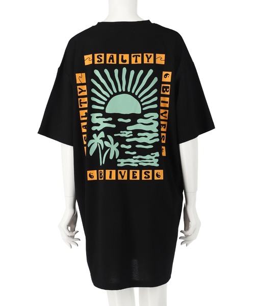 anap mimpi(アナップミンピ)の「SUN & SEA サーフプリントビッグTシャツワンピース(ワンピース・レディース・ブラウン/ブラック/キナリ/ブルー・FREE)」の22枚目の写真