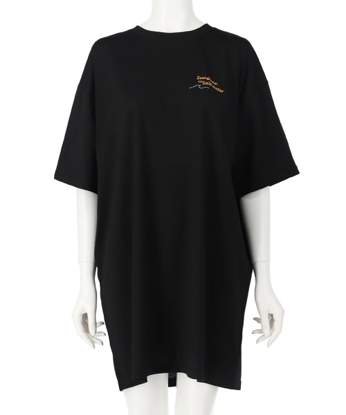 anap mimpi(アナップミンピ)の「SUN & SEA サーフプリントビッグTシャツワンピース(ワンピース・レディース・ブラウン/ブラック/キナリ/ブルー・FREE)」の19枚目の写真