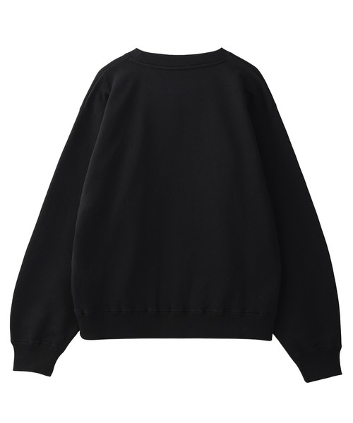 X-girl（エックスガール）の「WING LOGO PATCH CREWNECK SWEAT TOP（スウェット・レディース・アッシュ/ブラック・S/M/L）」の3枚目の写真