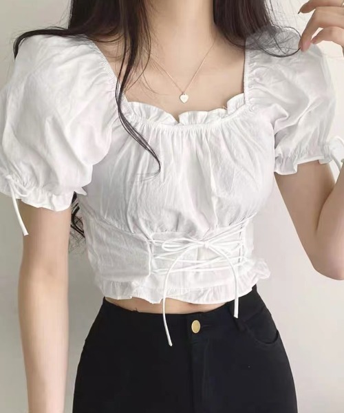 Achic(アシック)の「2WAYギャザーデザインブラウス(シャツ/ブラウス・レディース・ホワイト系その他2/ブラック系その他2/ブラック/ブラック系/ホワイト系その他/ホワイト・M)」の13枚目の写真