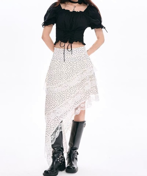 Achic(アシック)の「2WAYギャザーデザインブラウス(シャツ/ブラウス・レディース・ホワイト系その他2/ブラック系その他2/ブラック/ブラック系/ホワイト系その他/ホワイト・M)」の15枚目の写真