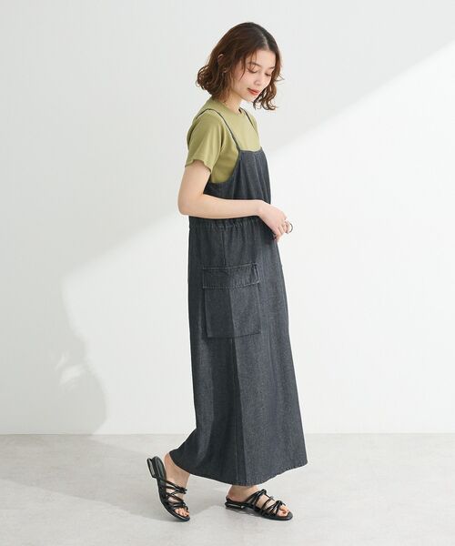 Green Parks(グリーンパークス)の「フライスコンパクトTシャツ(Tシャツ/カットソー・レディース・ブラウン/オフホワイト/その他7/カーキ/ブラック・FREE)」の7枚目の写真