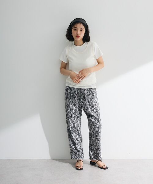 Green Parks(グリーンパークス)の「フライスコンパクトTシャツ(Tシャツ/カットソー・レディース・ブラウン/オフホワイト/その他7/カーキ/ブラック・FREE)」の16枚目の写真
