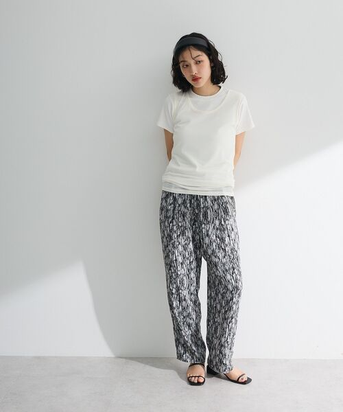 Green Parks(グリーンパークス)の「フライスコンパクトTシャツ(Tシャツ/カットソー・レディース・ブラウン/オフホワイト/その他7/カーキ/ブラック・FREE)」の17枚目の写真