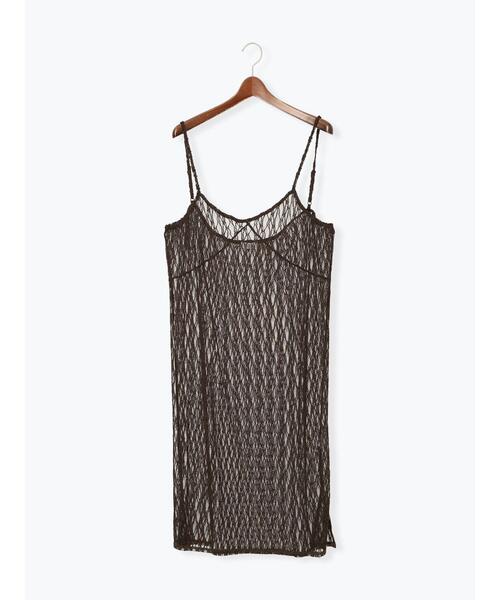 Te chichi TERRASSE(テチチテラス)の「チュールレースキャミワンピース(ワンピース・レディース・オフホワイト/ブラウン/ブラック・F)」の10枚目の写真