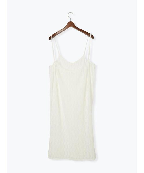 Te chichi TERRASSE(テチチテラス)の「チュールレースキャミワンピース(ワンピース・レディース・オフホワイト/ブラウン/ブラック・F)」の12枚目の写真