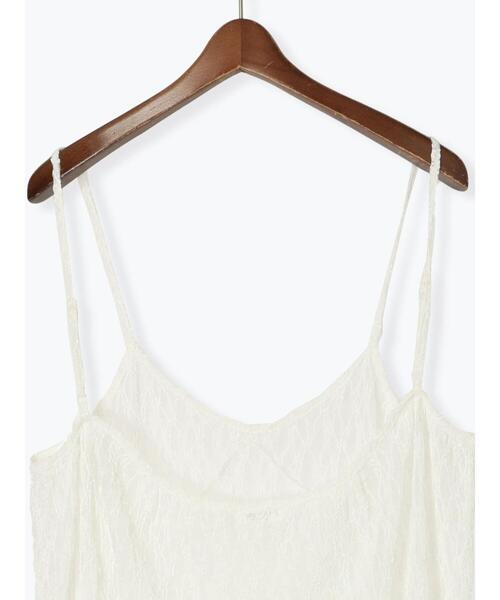 Te chichi TERRASSE(テチチテラス)の「チュールレースキャミワンピース(ワンピース・レディース・オフホワイト/ブラウン/ブラック・F)」の16枚目の写真