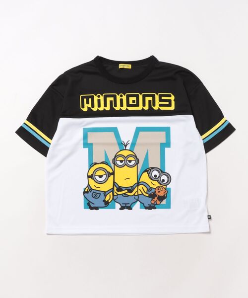 MINIONS（ミニオンズ）の「ミニオン ユニフォーム Tシャツ 0459K （ボトムス別売）（Tシャツ/カットソー・キッズ・イエロー/ブラック・140cm/100cm/120cm/130cm/110cm）」の2枚目の写真
