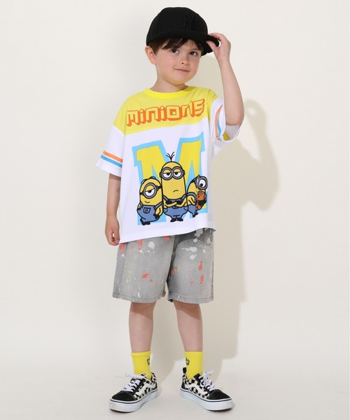 MINIONS（ミニオンズ）の「ミニオン ユニフォーム Tシャツ 0459K （ボトムス別売）（Tシャツ/カットソー・キッズ・イエロー/ブラック・140cm/100cm/120cm/130cm/110cm）」の9枚目の写真