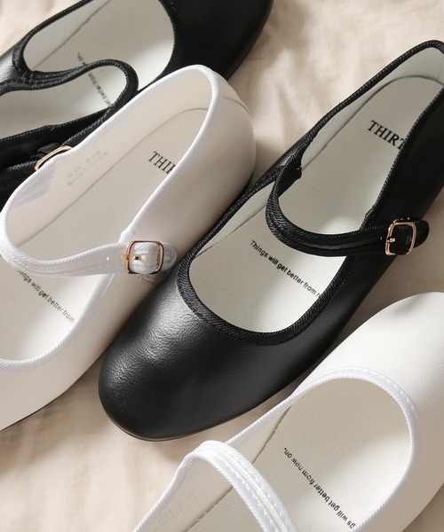 ROOPTOKYO(ループトウキョウ)の「ストラップシューズ メリージェーン(バレエシューズ・レディース・ホワイト/ブラウン系・25.0cm/24.0cm/23.5cm/23.0cm)」の4枚目の写真