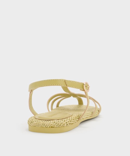 CHARLES & KEITH(チャールズ & キース)の「ストラッピー ラフィアTバーアンクルストラップサンダル(サンダル・レディース・クリーム/オリーブ・22.5cm/23cm/23.5cm/24.5cm/25cm/25.5cm/26.5cm)」の9枚目の写真