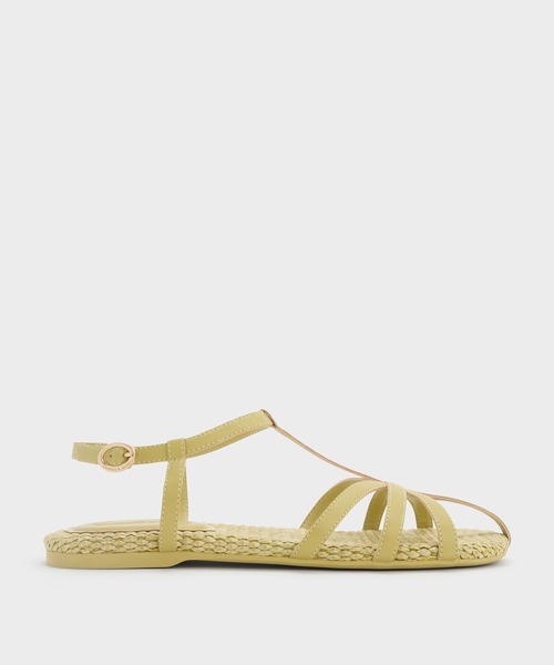 CHARLES & KEITH(チャールズ & キース)の「ストラッピー ラフィアTバーアンクルストラップサンダル(サンダル・レディース・クリーム/オリーブ・22.5cm/23cm/23.5cm/24.5cm/25cm/25.5cm/26.5cm)」の15枚目の写真
