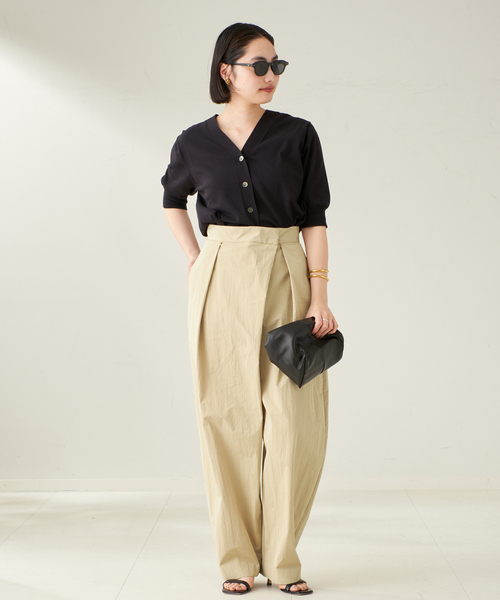 plage(プラージュ)の「RIAM ナイロンWRAP PT(その他パンツ・レディース・ベージュ/ブラウン・34/36/38)」の4枚目の写真