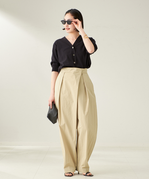最終値下げ新品　RIAM plage ナイロン　WRAPパンツ RIAM ナイロンWRAP PT（その他パンツ）｜Plage（プラージュ）の