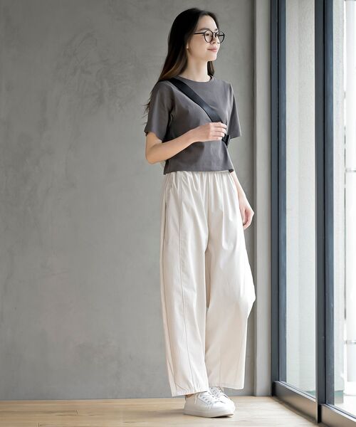rps（アールピーエス）の「リラックスワイドパンツ（その他パンツ・レディース・アイボリー/ネイビー・フリー）」の3枚目の写真