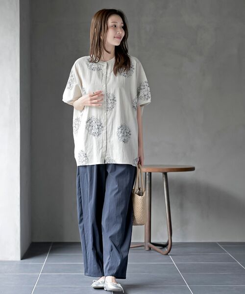 rps（アールピーエス）の「リラックスワイドパンツ（その他パンツ・レディース・アイボリー/ネイビー・フリー）」の12枚目の写真