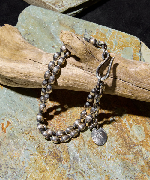 HARIM（ハリム）の「HARIM ハリム / OVAL BOWL CHAIN W-BRACELET シルバー925オーバルダブルボールチェーンブレスレット / HRC021W BC（ブレスレット・メンズ・シルバー・FREE）」の4枚目の写真