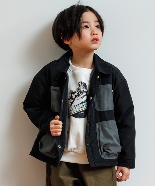 MAKE YOUR DAY（メイクユアデイ）の「宇宙でひと休みプリント裏毛トレーナー■80～140cm（スウェット・キッズ・オフホワイト/ブルー・140/130/120/110/80/100/90）」の8枚目の写真