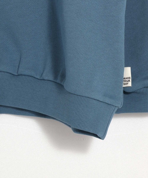 MAKE YOUR DAY（メイクユアデイ）の「宇宙でひと休みプリント裏毛トレーナー■80～140cm（スウェット・キッズ・オフホワイト/ブルー・140/130/120/110/80/100/90）」の11枚目の写真