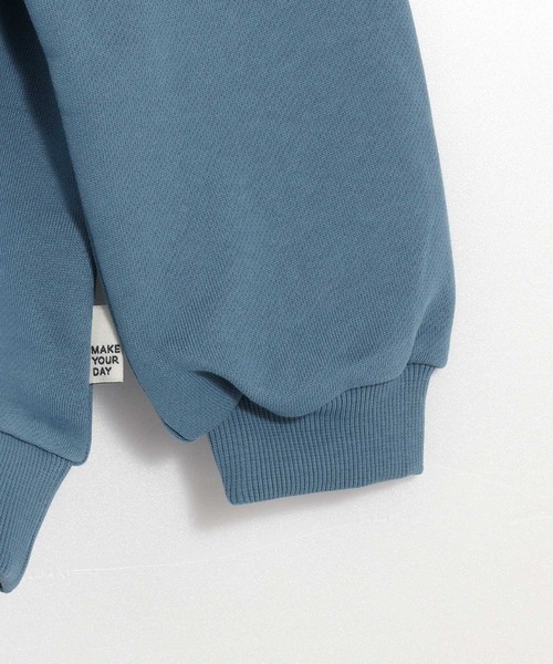 MAKE YOUR DAY（メイクユアデイ）の「宇宙でひと休みプリント裏毛トレーナー■80～140cm（スウェット・キッズ・オフホワイト/ブルー・140/130/120/110/80/100/90）」の12枚目の写真