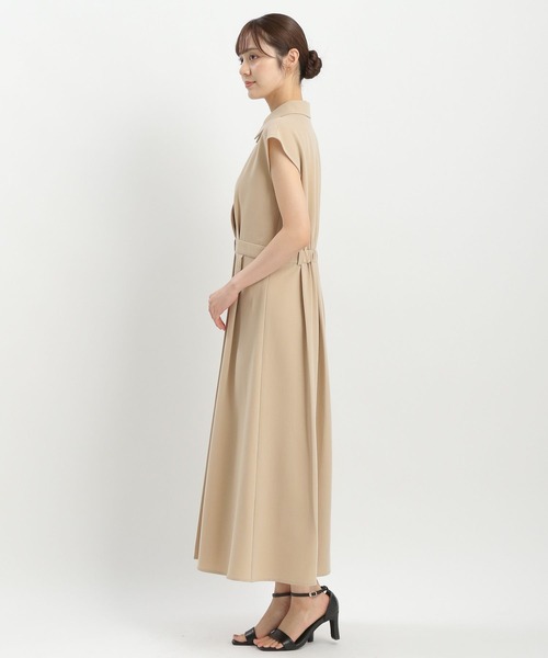 Andemiu(アンデミュウ)の「アシメカシュクール風フレンチスリーブワンピース574483(シャツワンピース・レディース・ベージュ/ネイビー/ブルー・FREE)」の8枚目の写真