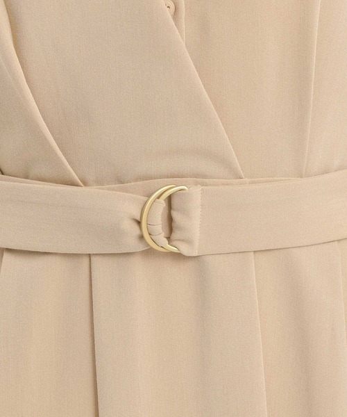 Andemiu(アンデミュウ)の「アシメカシュクール風フレンチスリーブワンピース574483(シャツワンピース・レディース・ベージュ/ネイビー/ブルー・FREE)」の5枚目の写真